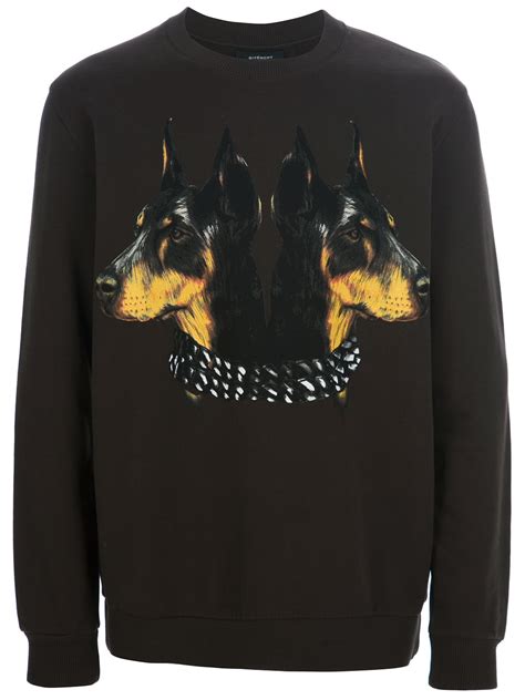 givenchy doberman print sweater|givenchy sweatshirt fleece.